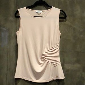 Pink blush ruched Calvin Klein blouse